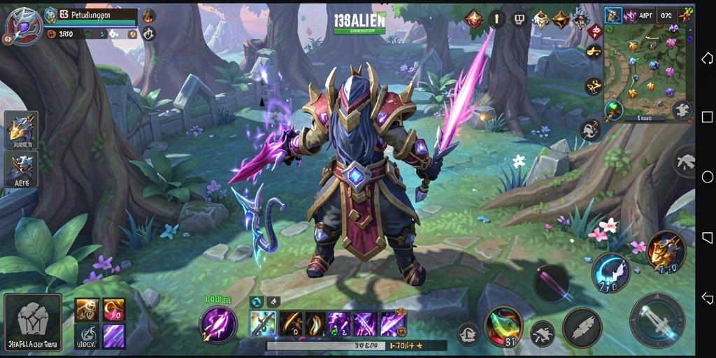 Tampilan aksi seru dalam gameplay ARPG 138ALIEN.