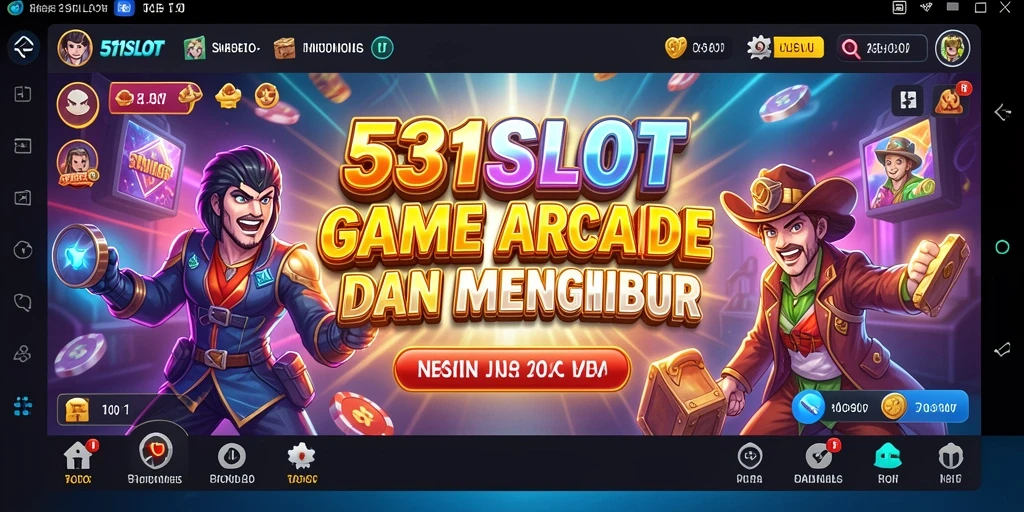 Screenshot 531SLOT menampilkan serunya gameplay arcade yang penuh warna.