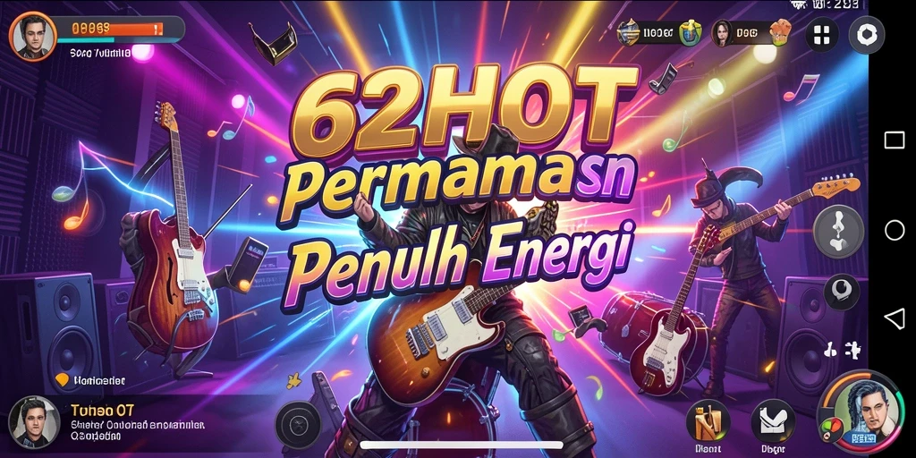 Screenshot 62HOT menampilkan gameplay musik yang dinamis dan interaktif.