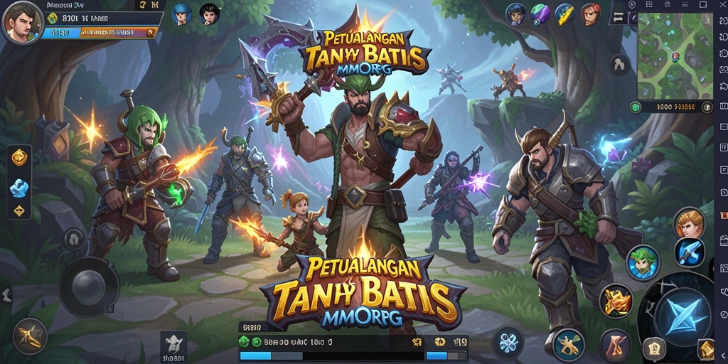 Tangkapan layar gameplay seru dalam petualangan MMORPG.