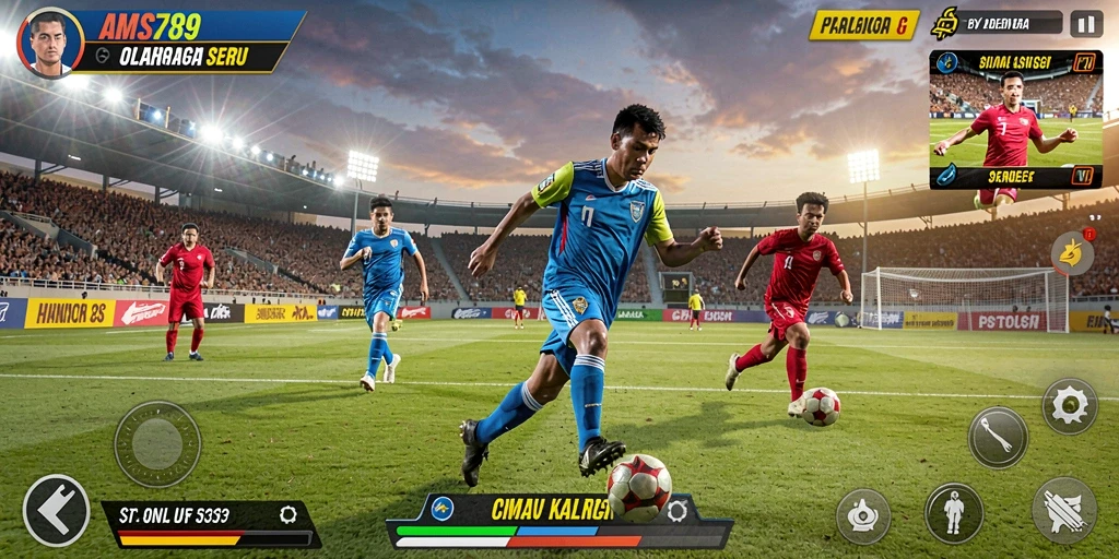Tampilan gameplay yang menarik dan penuh aksi dalam AMS789.