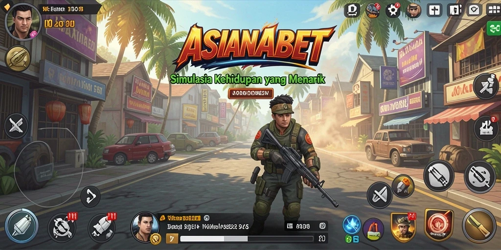 Screenshot gameplay ASIANABET yang menampilkan interaksi karakter.