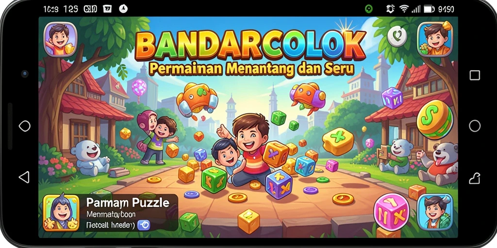 Tangkapan layar utama BANDARCOLOK yang menunjukkan gameplay puzzle yang menantang.