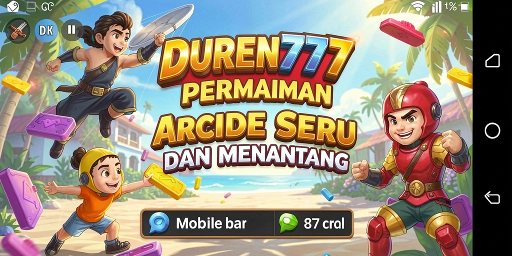 Tampilan gameplay DUREN777 dengan karakter dan level yang menantang.