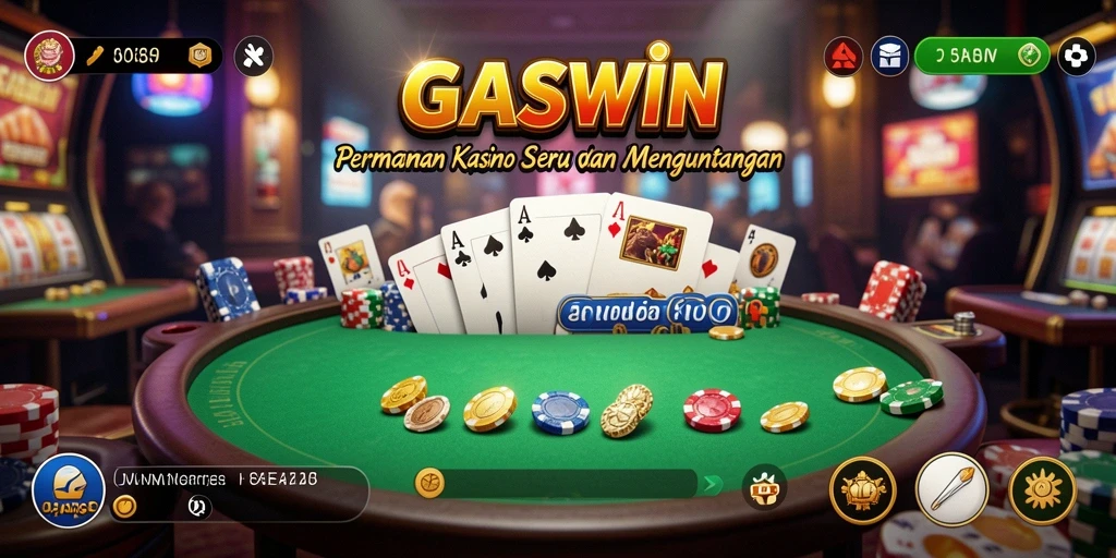 Tangkapan layar menunjukkan serunya gameplay Kasino di GASWIN.