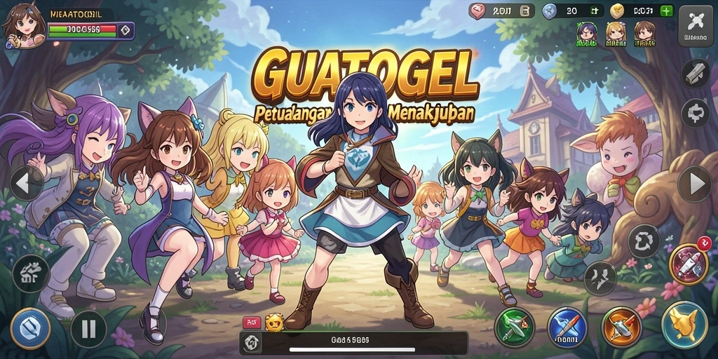 Tangkapan layar GUATOGEL menampilkan karakter Anime dalam aksi yang menarik.