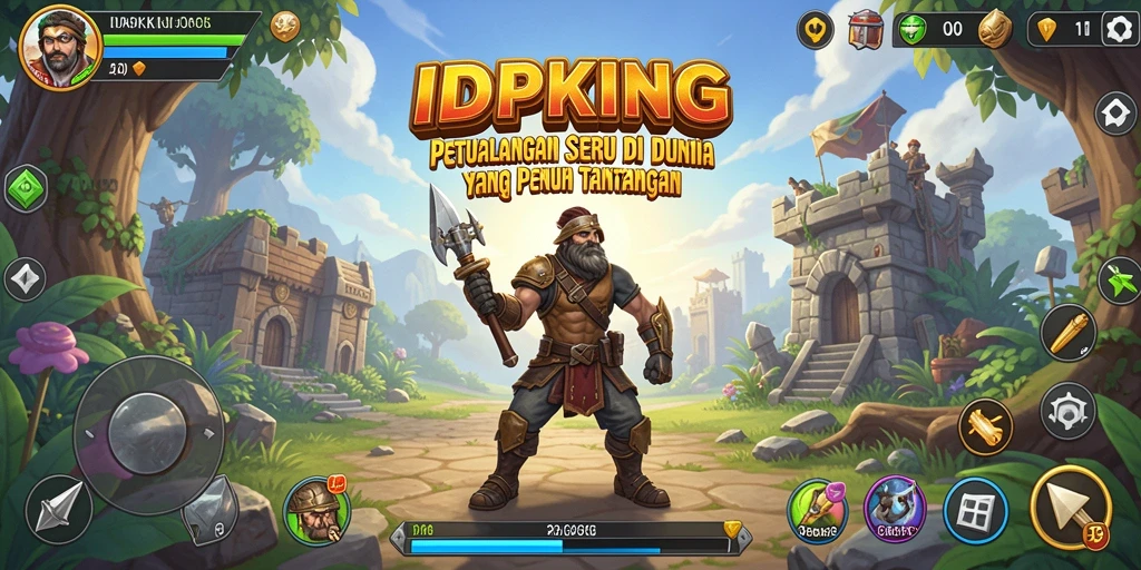 Screenshot utama menampilkan aksi seru dalam gameplay petualangan IDPKING.