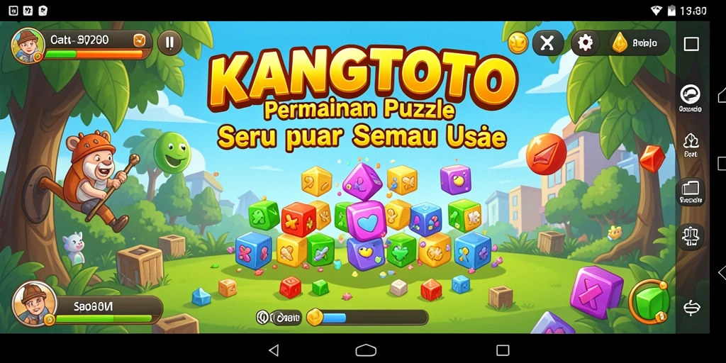 Tampilan gameplay KANGTOTO dengan puzzle menarik dan menantang.