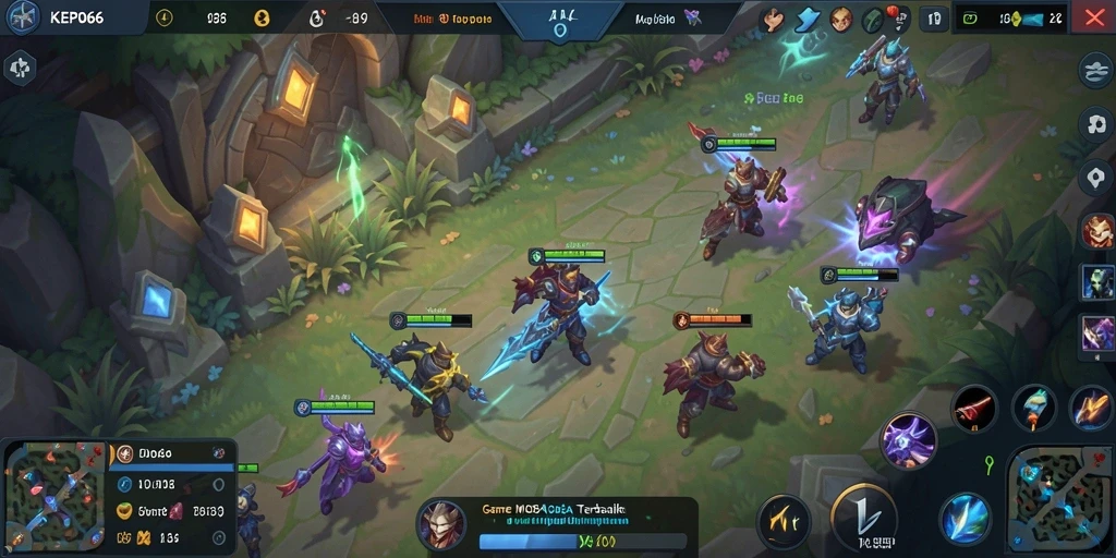 Tampilan gameplay KEPO66 yang penuh aksi dan strategi di arena MOBA.