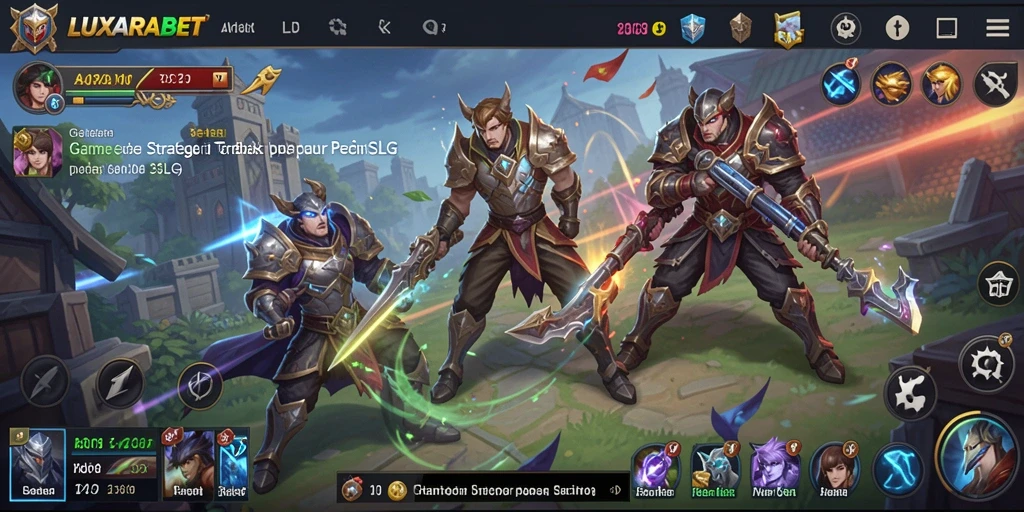 Tampilan screenshot LUXARABET menampilkan tindakan strategis di medan perang.