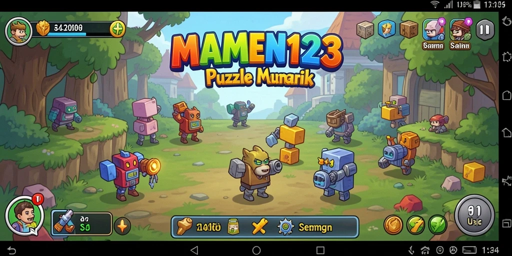 Gameplay MAMEN123 yang menarik dan menantang dalam puzzle.