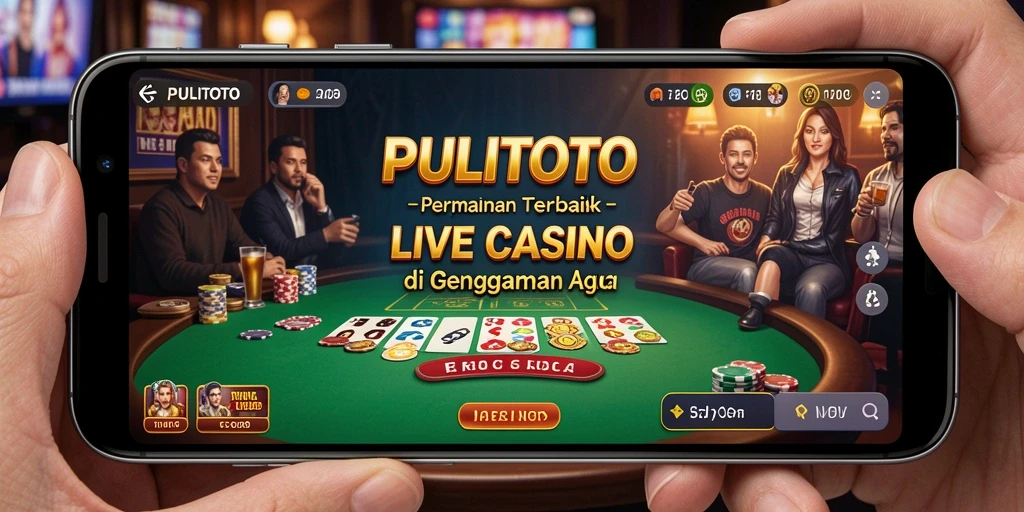 Tampilan antarmuka permainan Live Casino PULITOTO yang menarik dan interaktif.