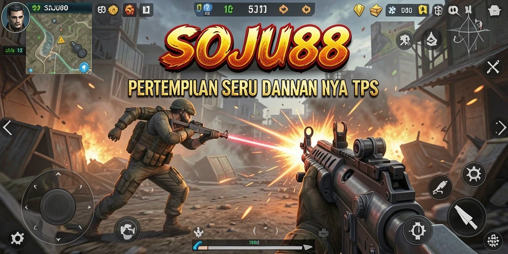 Screenshot gameplay SOJU88 menunjukkan aksi pertempuran yang intens.