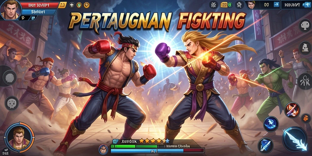 Tampilan gameplay SVIP1 yang seru dalam pertarungan Fighting.