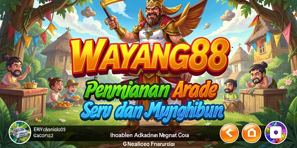 Screenshot gameplay WAYANG88 menampilkan aksi seru dan karakter unik.